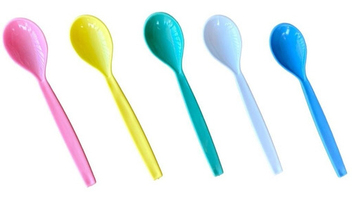 Kit De Colher Infantil Merenda Escola Bebe Creche Resistente