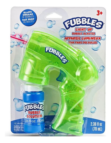 Lanzador Mini De Burbujas Fubbles Blaster Con Luz  