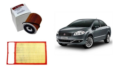 Kit Filtro Aire Aceite Fiat Linea Punto Etorq Original 