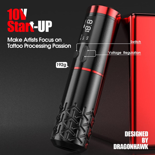 Dragonhawk X6 Tatuaje Máquina De Pluma Inalámbrica Tatuaje R