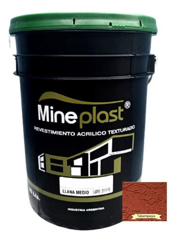 Revestimiento Texturado Llana Medio Mineplast X 30 Kg