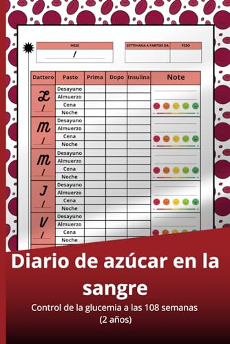 Diario De Azúcar En La Sangre: Cuaderno Para Diabéticos: Reg