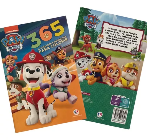 Livro patrulha canina - 365 atividades E desenhos p/ colorir em Promoção na  Americanas