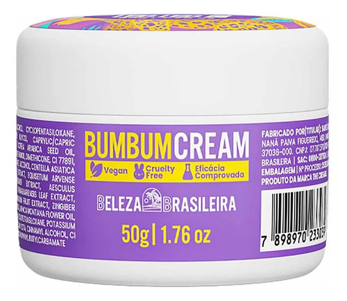 Creme Corporal Bumbum Beleza Brasileira Mini - 50g Floral