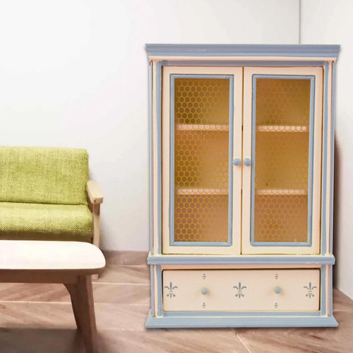 Gabinete De Miniaturas Para Casa De Muñecas, Muebles En
