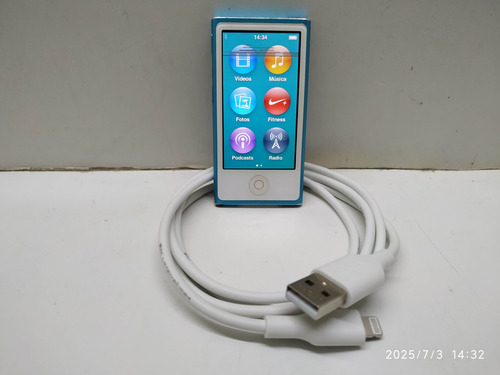 Ipod Nano Séptima Generación Apple A1446 16gb. Celeste (Usado)