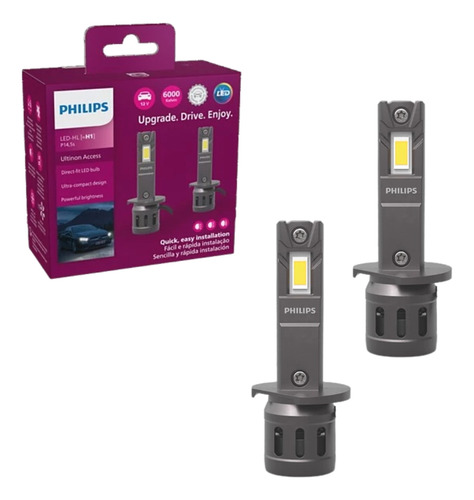 Par Lâmpada Led Philips Ultinon Access U2500 H1 6000k 12v