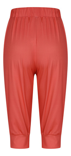 Pantalones Largos Holgados Elas Con Cintura Capris V48 Para