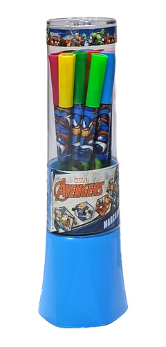 Set Marcadores  X 12 Avengers De Colores Trazo Fino Original