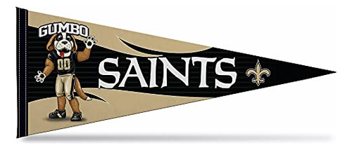 Nfl New Orleans Saints Mascot 12  X 30  Soft Felt Penna...