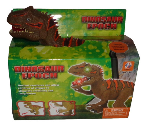 Juguete Dinosaurio Camina Con Luz Y Sonido 30x15cm Pilas Inc