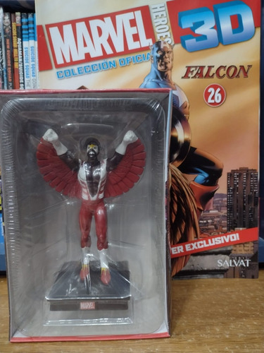 Falcon Marvel Heroes 3d Con Fascículo Salvat