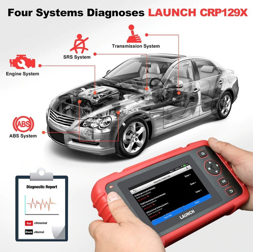 Imagen 6 de 8 de Escaner Launch Crp 129 X Cuerpo De Aceleracion X431 129x Motor Transmision Frenos Y Airbag 5 Reseteos Usados En Taller