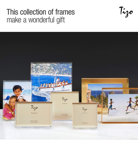 Design Vertical 8x10 Lucite Picture Frame, Durable 1 Inch Th