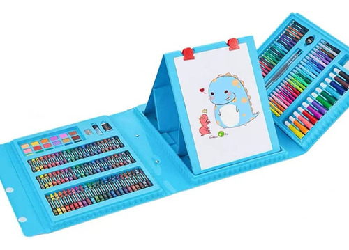 Maleta De Lápices Para Niños Arte Dibujo Y Pinturas Art Set Color del trazo Azul