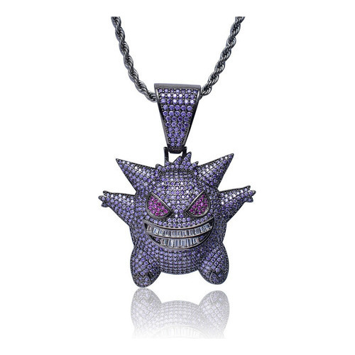 Collar Tachuelas Cadena Colgante Hielo Gengar Pokémon Trap