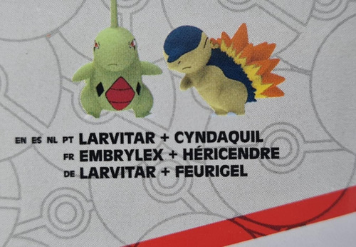 Pack 2 Pokemon Original Larvitar + Cyndaquil Battle Figure