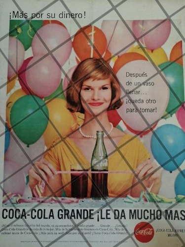 Afiche Publicitario Retro  Coca Cola 1960 /c21