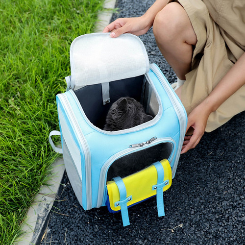 Mochila Para Gatos, Bolsa De Transporte De Burbujas, Moderna