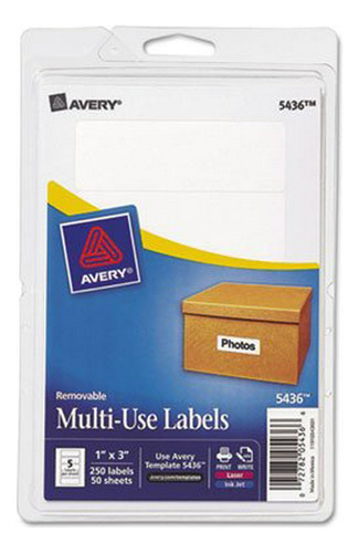 Etiqueta - Print Or Write Removable Multi-use Labels, 1 X 3,