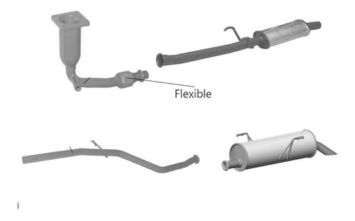 Caño De Escape Con Anula Catalizador Peugeot 207 - 1.6 16v