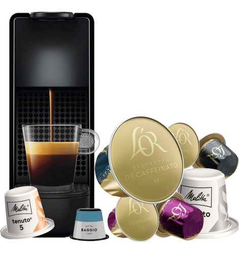 Cafeteira Nespresso Essenza Mini Preta 220v +40 Cápsulas