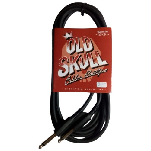 Cable Plug-plug Old Skull 3 Metros Instrumento Guitarra Bajo