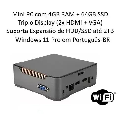 Mini Pc Intel N4020 8gb Ram 64gb Windows 11 Pro Wifi 2.4/5g