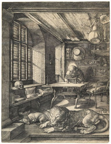 Albrecht Dürer San Jeronimo En Su Estudio - Lámina 45x30 Cm.