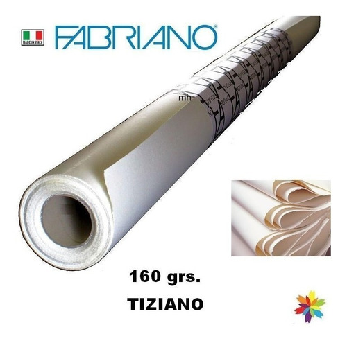 Rollo Fabriano Tiziano 160 Grs. 1,50 X 10 Mts.barrio Norte