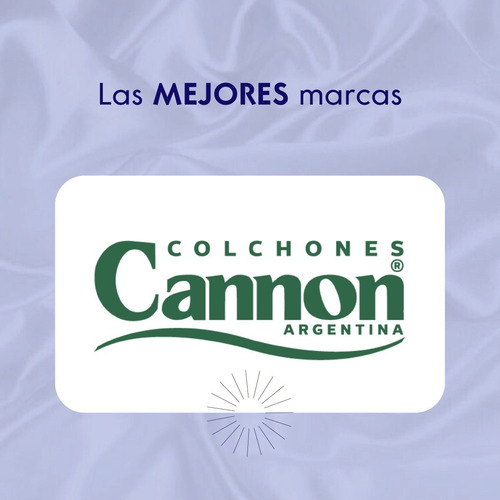 Imagen 2 de 10 de Colchón Y Sommier Cannon Exclusive 140 X 190 + Doble Pillow