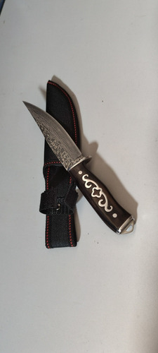 Cuchillo Navaja Diseño De Colección, Mango Enchapado + Funda