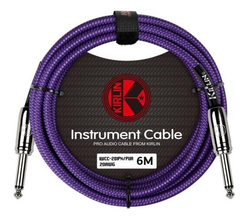 Cable Guitarra Kirlin Iwcc201 6mt Blindado Forrado