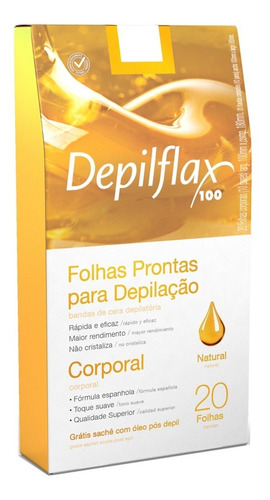 240 Folhas Pronta Corporal Depilflax Morango Hortelã Natural