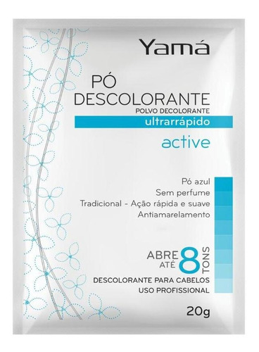 Descolorante Pó Cabelo Active Profissional 8 Tons Yamá 20g