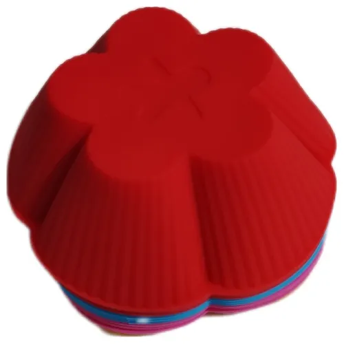 Molde Silicona Flor 5 Pétalos Cupcakes X 12 Unidades
