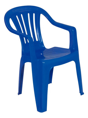 Cadeira De Plástico Bela Vista - 81,5 X 57 X 56 Cm - Mor Cor Azul Liso
