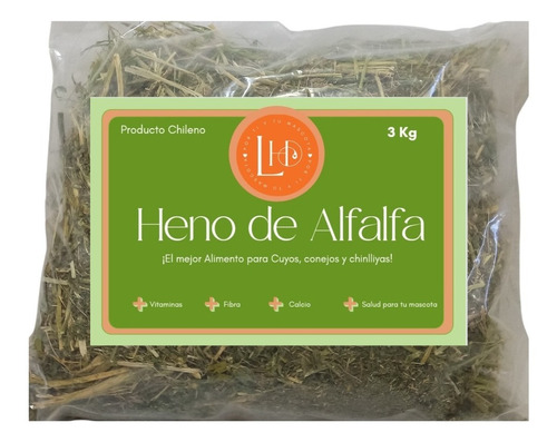 Bolsa 1 Kg De Heno De Alfalfa Natural Para Roedores