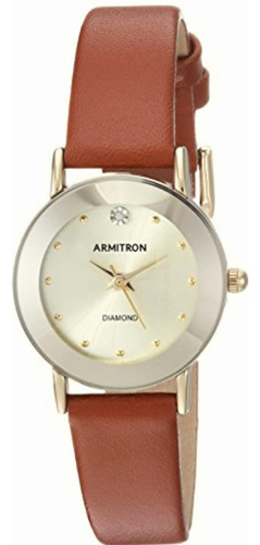 Armitron 75/2447 Reloj Con Correa De Piel Con Diamantes Para