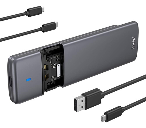 Adaptador De Carcasa M.2 Nvme Sata Ssd Sin Herramientas, Usb