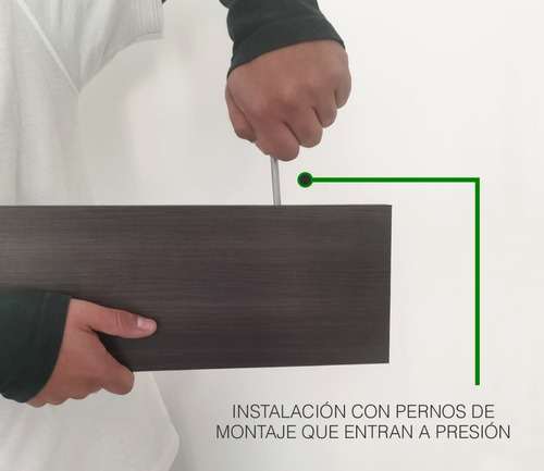 Imagen 7 de 10 de Set De 3 Repisas Flotantes Minimalistas Madera 40x15 Cm