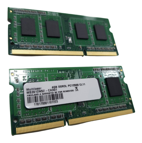 Imagem 2 de 3 de Memória Ram Notebook 4gb Ddr3l 1600mhz Pc12800 Multilaser