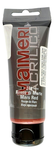 Pintura Acrílica En Tubo Maimeri Acabado Semi-mate 75ml Color Rojo Marte