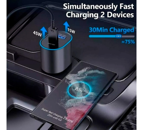 Cargador Auto Samsung 45w Galaxy Tab S8 Plus Ultra
