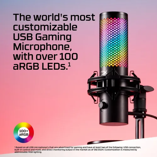 Micrófono Usb Hyperx Quadcast 2 S Rgb Para Streaming