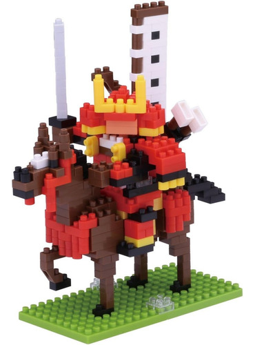 Nanoblock Samurai Con Caballo Rompecabezas 3d