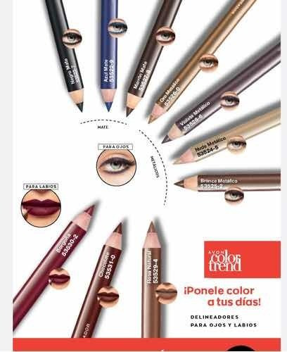 Delineadores Ojos Y Labios Avon Colortrend