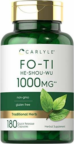 Fo-ti 1000mg Raiz He-shou-wu Hierba Tradicional 180 Cap