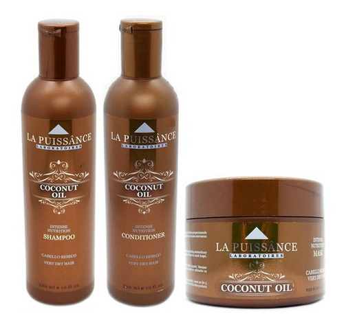 La Puissance Kit Coconut Oil Shampoo Acondicionador Máscara