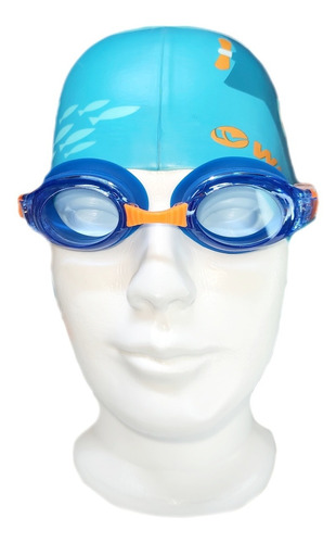Lentes De Natacion Walon Y Gorra De Silicona